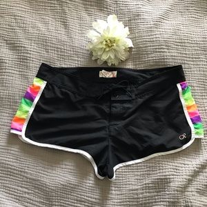 🏄‍♀️ OP neon stripe water shorts L